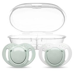 Mamajoo Powder Green Sterilizasyon & Saklama Kutulu 6 Ay+ Ortodontik Emzik 2'li - Mamajoo