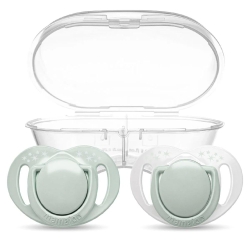 Mamajoo Powder Green Sterilizasyon & Saklama Kutulu 6 Ay+ Ortodontik Emzik 2'li - Mamajoo (1)