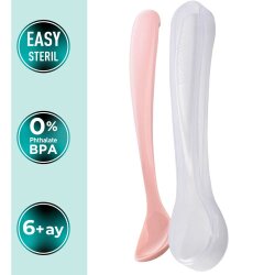 Mamajoo Powder Pink Beslenme Kaşığı 2'li & Saklama Kutusu - Mamajoo (1)