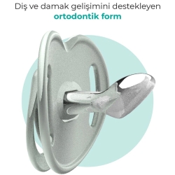 Mamajoo Sterilizasyon & Saklama Kutulu Powder Green Desenli İkili Ortodontik Emzik 12 Ay+ - 6