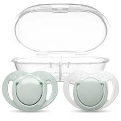 Mamajoo Sterilizasyon & Saklama Kutulu Powder Green Desenli İkili Ortodontik Emzik 12 Ay+ - 8