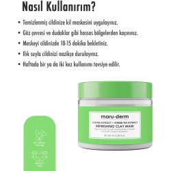 Maruderm Kahve ve Yeşil Çay Özü Tazeleyici Kil Maskesi 100ml - 3