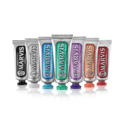 Marvis 7 Flavour Black Box - Seyahat Boy Diş Macun Seti 7x25 ml - Marvis