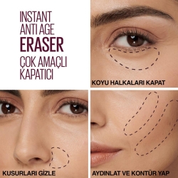 Maybelline Instant Anti-Age Eraser Kapatıcı No:08 Buff 68ml - 3
