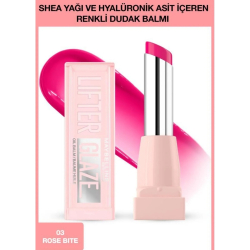 Maybelline Lifter Glaze Shea Yağı ve Hyalüronik Asit içeren Renkli Dudak Balmı-03 Rose Bite