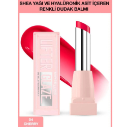 Maybelline Lifter Glaze Shea Yağı ve Hyalüronik Asit içeren Renkli Dudak Balmı - 04 Cherry Swirl