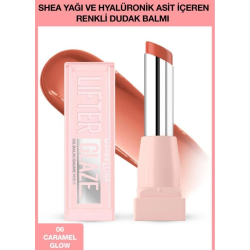 Maybelline Lifter Glaze Shea Yağı ve Hyalüronik Asit içeren Renkli Dudak Balmı - 06 Caramel Glow