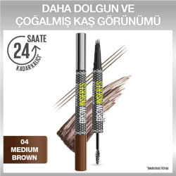 Maybelline New York Brow Insert Çift Uçlu Kaş Kalemi No 4 Medium Brown - Maybelline