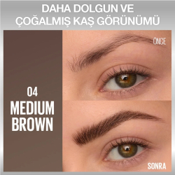 Maybelline New York Brow Insert Çift Uçlu Kaş Kalemi No 4 Medium Brown - 3