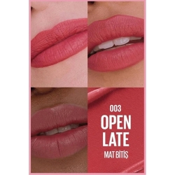 Maybelline New York Serum Etkili Hyalüronik Asit ve Besleyici Yağ İçeren Ruj - 003 Open Late - 2
