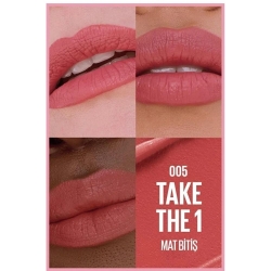 Maybelline New York Serum Etkili Hyalüronik Asit ve Besleyici Yağ İçeren Ruj - 005 Take the 1 - 2