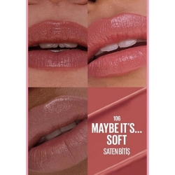Maybelline New York Serum Etkili Hyalüronik Asit ve Besleyici Yağ İçeren Ruj - 106 Maybe It's Soft - 2