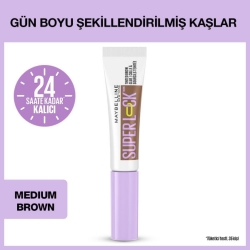 Maybelline Super Lock Brow Glue Kaş Sabitleyici Maskara - Medium Brown - 2