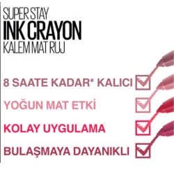 Maybelline Super Stay Ink Crayon Kalem Mat Ruj No:20 Enjoy The View - 5