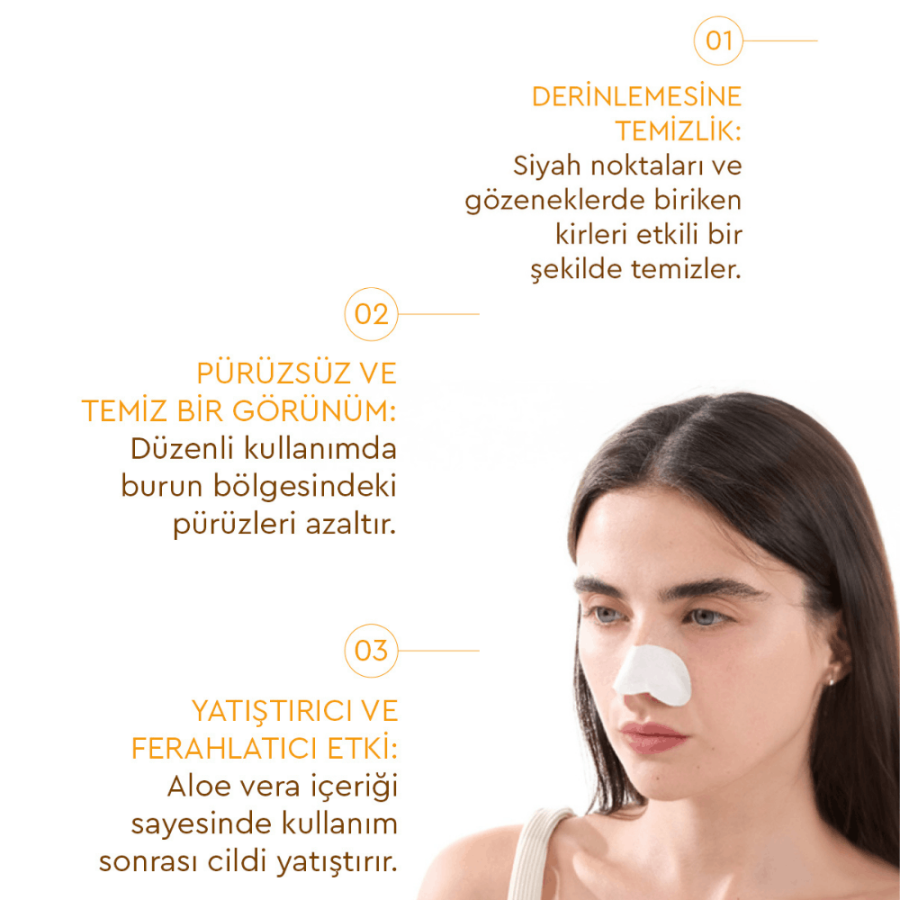 Mjcare Nose Pack Siyah Nokta ve Gözenek Temizleyici Burun Bandı 10lu