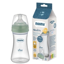 Mooma Neutra Antikolik Tritan Çağla Yeşili Biberon 250 ml 6-18 Ay - Mooma