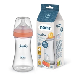 Mooma Neutra Antikolik Tritan Biberon 250 ml 6-18 Ay - Mercan - Mooma