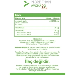 More Than Avokado D3K2 1000 IU Vitamin Avokado Yağı İçeren Takviye Edici Gıda 20ml - 2