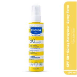 Mustela Spf 50 Yüksek Koruma Faktörlü Güneş Spreyi 200 ml - Mustela