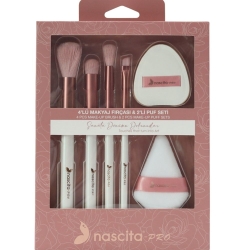 Nascita 4'lü Makyaj Fırçası & 2'li Makyaj Pufu Seti - 3