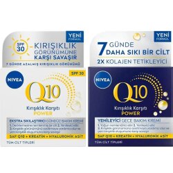 Nivea Q10 Kırışıklık Karşıtı Power Ekstra Sıkılaştırıcı Gündüz + Q10 Kırışıklık Karşıtı Power Yenileyici Gece Kremi 2'li Set
