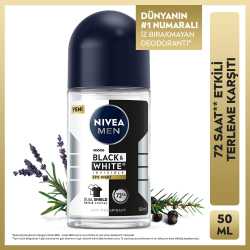Nivea Deodorant Roll-On Black & White Epic Night Erkek 50 ml - Nivea