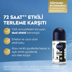 Nivea Deodorant Roll-On Black & White Epic Night Erkek 50 ml - 5