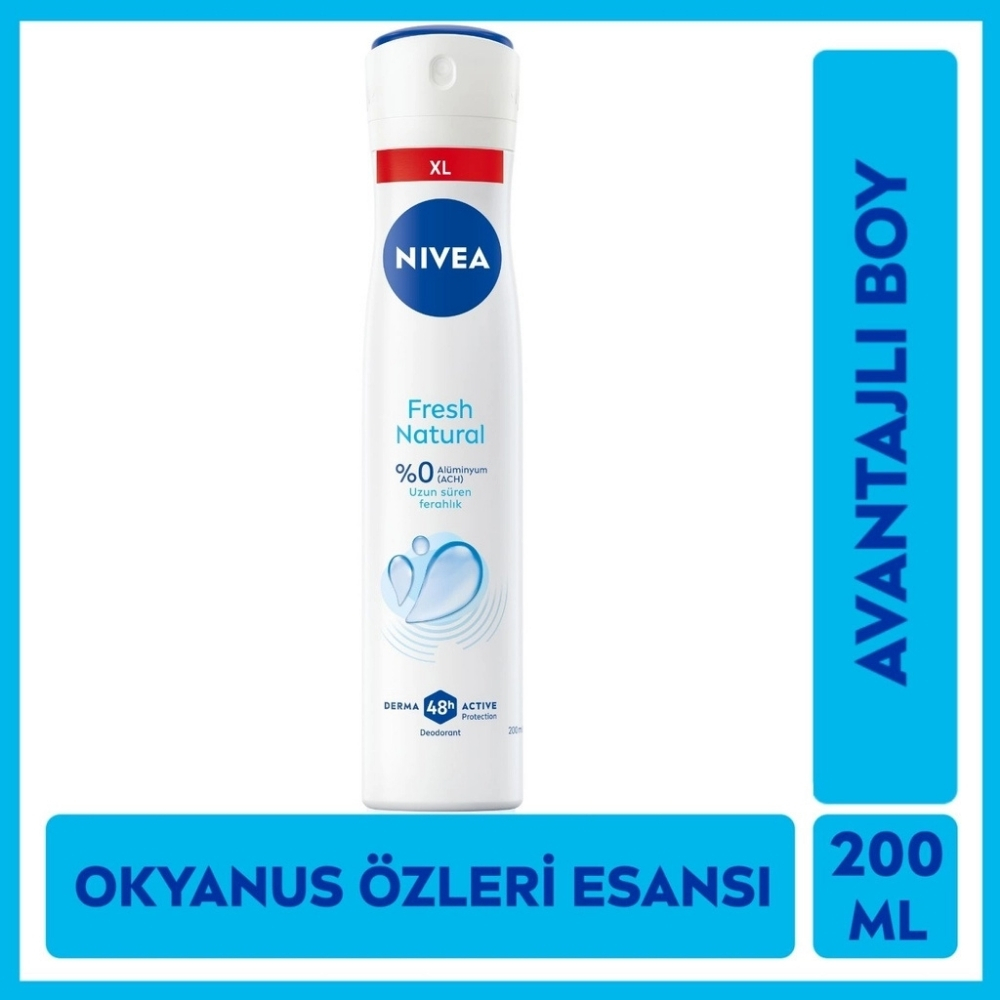 Nivea Fresh Natural Kadın Sprey Deodorant 200 ml - Nivea