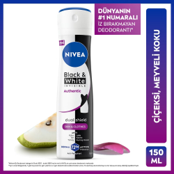 Nivea Invisible Black & White Clear Kadın Sprey Deodorant 250 ml - Nivea