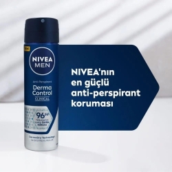 Nivea Men Derma Control Clinical Sprey Deodorant 150ml + Sport Duş Jeli 250ml - 3