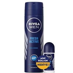 Nivea Men Fresh Active Deodorant 150ml + Roll-On 25ml Set - Nivea