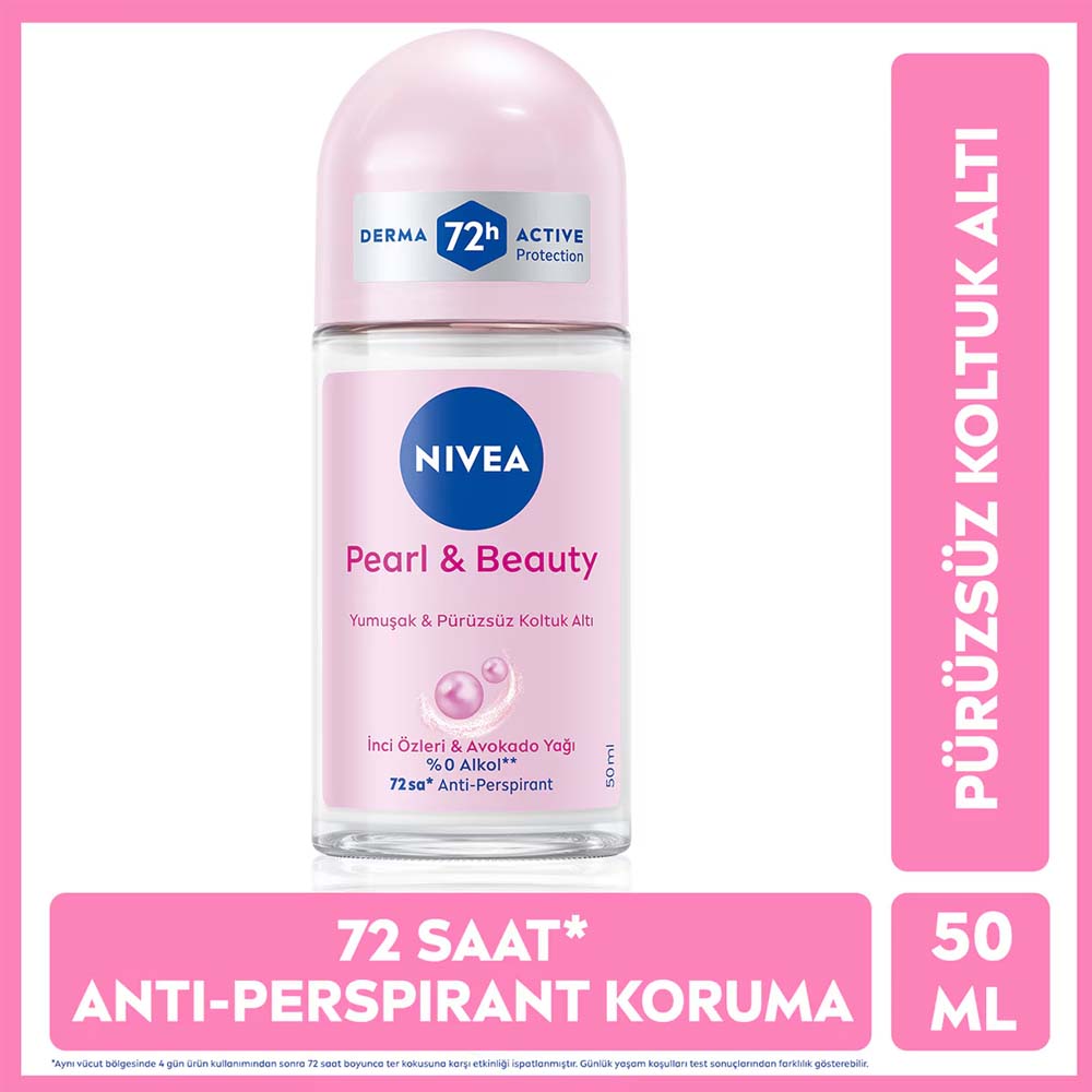 Nivea Pearl&Beauty Kadın Pudralı Roll On Deodorant 50 ml - Nivea