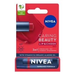 Nivea Kırmızı Renkli Dudak Bakım Kremi SPF30 4.8gr - Nivea