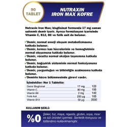 Nutraxin Iron Max Takviye Edici Gıda 3 Al 2 Öde 90 Tablet - 2