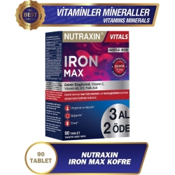 Nutraxin Iron Max Takviye Edici Gıda 3 Al 2 Öde 90 Tablet