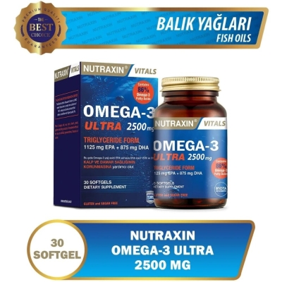 Nutraxin Omega-3 Ultra 2500 mg 30 Yumuşak Kapsül