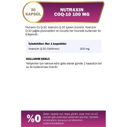 Nutraxin Plus Coenzyme Q10 Takviye Edici Gıda 100mg - 2