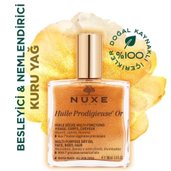 Nuxe Huile Prodigieuse Or Çok Amaçlı Altın Parıltılı Yüz Vücut & Saç Kuru Yağ 100ml - Nuxe