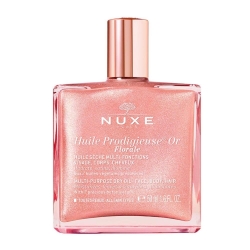 Nuxe Pembe Altın Parıltılı Çiçeksi Çok Amaçlı Yüz Vücut & Saç Kuru Yağ 50ml - Nuxe