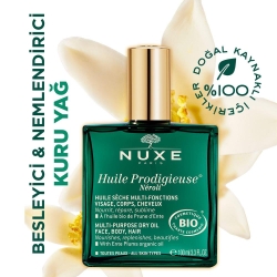 Nuxe Prodigieux Huile Prodigieuse Néroli Çok Amaçlı Organik Yüz Vücut & Saç Kuru Yağ 100ml 