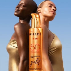 Nuxe Sun Altın Işıltılı Bronzlaştırıcı Yüz ve Vücut Güneş Koruyucu Yağ SPF50 150ml - 3