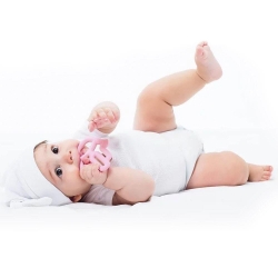 Oioi Silikon Diş Kaşıyıcı Annenin Eli Pembe 3 Ay+ - Oioi (1)