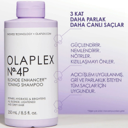 Olaplex No.4P Blonde Renk Koruyucu & Bağ Güçlendirici Mor Şampuan 250ml - 4