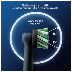 Oral-B Pro Cross Action X-Filament Siyah Şarjlı Diş Fırçası Yedek Başlığı 4 Adet - 4