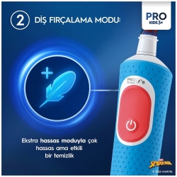 Oral-B Vitality Pro Spiderman Özel Seri Çocuklar için Şarj Edilebilir Diş Fırçası - 3