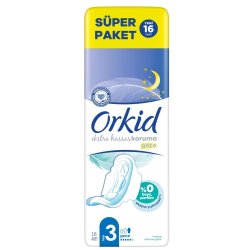 Orkid Ekstra Hassas Koruma Hijyenik Ped Uzun Ekstra (Boy 3) 16 Adet - Orkid