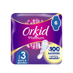 Orkid Hijyenik Ped Platinum Gece 6'lı - Orkid