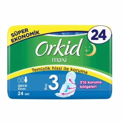 Orkid Maxi Gece Hijyenik Ped 4lü Anne Kız Paketi 24 adet 
