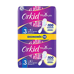 Orkid Platinum Hijyenik Ped Gece Ekonomik 10'lu - Orkid
