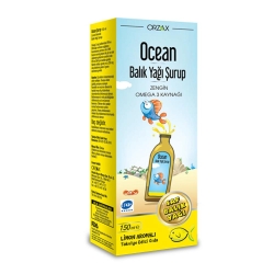 Orzax Limon Aromalı Balık Yağı Şurubu 150 ml 